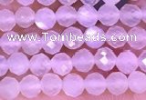 CTG1353 15.5 inches 4mm faceted round white moonstone beads