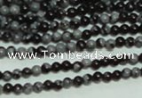 CTG136 15.5 inches 3mm round tiny snowflake obsidian beads wholesale