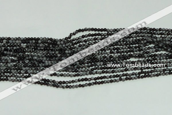 CTG136 15.5 inches 3mm round tiny snowflake obsidian beads wholesale