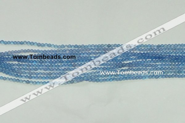 CTG137 15.5 inches 3mm round tiny blue agate beads wholesale