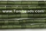 CTG1374 15.5 inches 1.5*2.5mm tube tiny green jade beads