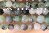 CTG1386 15.5 inches 2mm faceted round tiny emerald beads