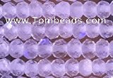 CTG1395 15.5 inches 2*3mm faceted rondelle tiny white moonstone beads