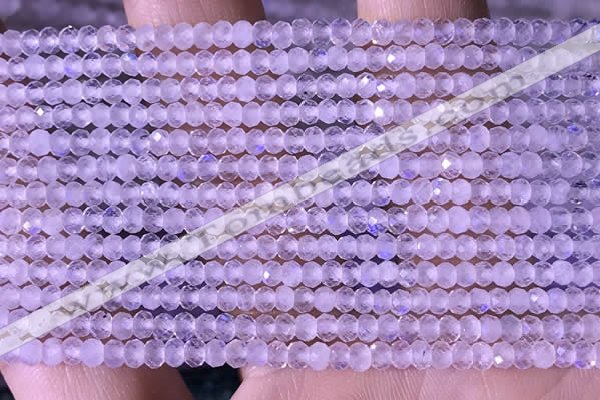 CTG1395 15.5 inches 2*3mm faceted rondelle tiny white moonstone beads