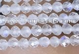 CTG1402 15.5 inches 2mm faceted round white moonstone beads wholesale