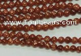 CTG142 15.5 inches 3mm round tiny goldstone beads wholesale