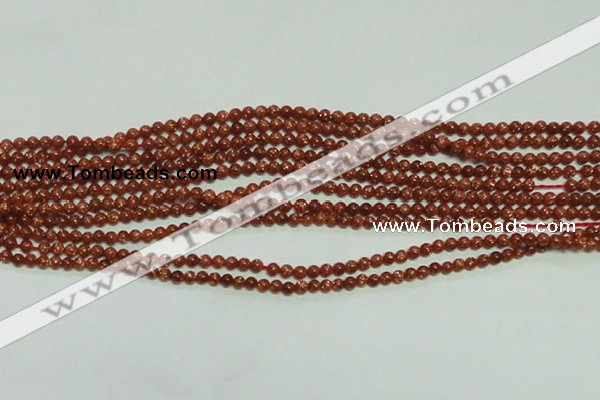 CTG142 15.5 inches 3mm round tiny goldstone beads wholesale