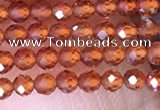 CTG1438 15.5 inches 2mm faceted round orange garnet beads wholesale