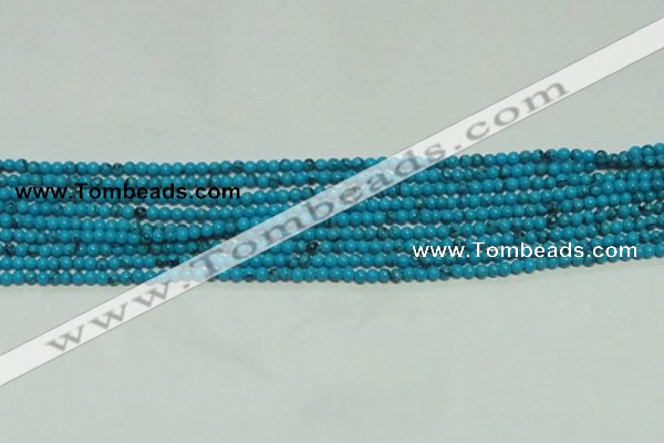 CTG144 15.5 inches 3mm round tiny blue turquoise beads wholesale