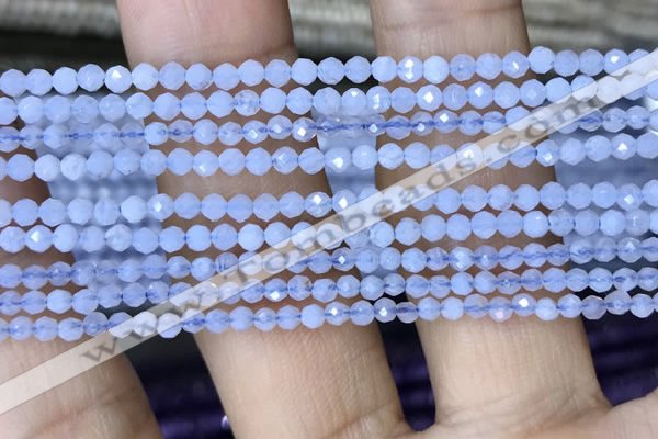 CTG1442 15.5 inches 2mm faceted round blue lace agate beads