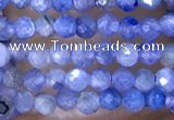 CTG1443 15.5 inches 2mm faceted round blue kyanite beads