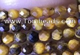 CTG1465 15.5 inches 2mm faceted round yellow tiger eye beads