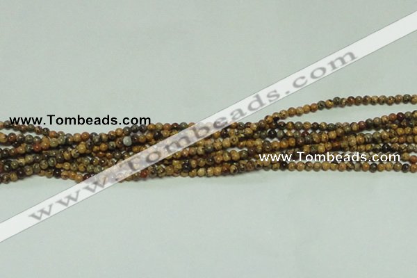 CTG147 15.5 inches 3mm round tiny leopard skin jasper beads wholesale