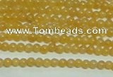 CTG148 15.5 inches 3mm round tiny yellow jade beads wholesale