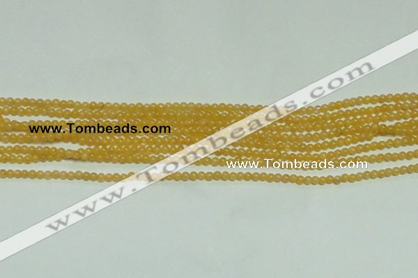 CTG148 15.5 inches 3mm round tiny yellow jade beads wholesale