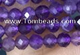 CTG1484 15.5 inches 3mm faceted round amethyst gemstone beads