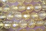 CTG1488 15.5 inches 3mm faceted round citrine gemstone beads