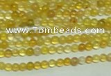 CTG151 15.5 inches 3mm round tiny yellow agate beads wholesale