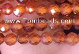 CTG1512 15.5 inches 3mm faceted round garnet beads wholesale