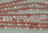 CTG154 15.5 inches 3mm round tiny cherry quartz beads wholesale