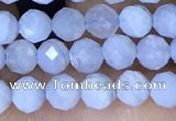 CTG1553 15.5 inches 4mm faceted round blue lace agate beads