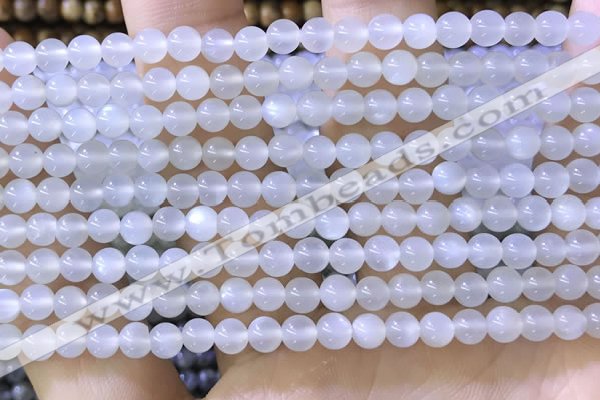 CTG1581 15.5 inches 4mm round white moonstone beads wholesale