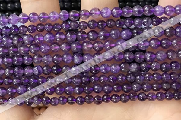 CTG1584 15.5 inches 4mm round amethyst gemstone beads wholesale