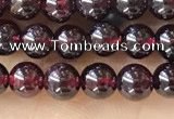 CTG1597 15.5 inches 4mm round red garnet beads wholesale