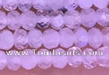 CTG1603 2.5*3.5mm faceted rondelle tiny white moonstone beads