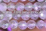 CTG1607 15.5 inches 4mm faceted round tiny prehnite beads