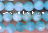 CTG1610 15.5 inches 5mm faceted round tiny amazonite beads