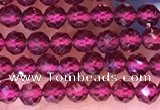 CTG1654 15.5 inches 2.5mm faceted round tiny red garnet beads