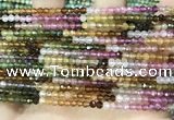 CTG1675 15.5 inches 3mm faceted round tourmaline gemstone beads