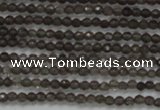 CTG200 15.5 inches 2mm faceted round tiny smoky quartz beads