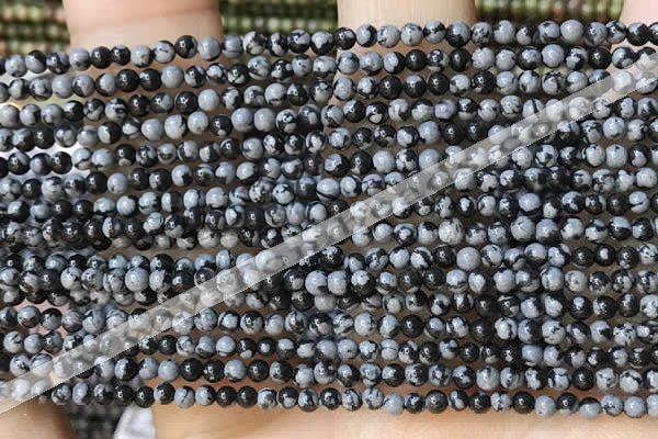 CTG2015 15 inches 2mm,3mm snowflake obsidian gemstone beads