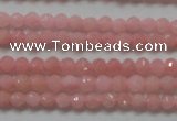 CTG203 15.5 inches 3mm faceted round tiny Chinese pink opal beads