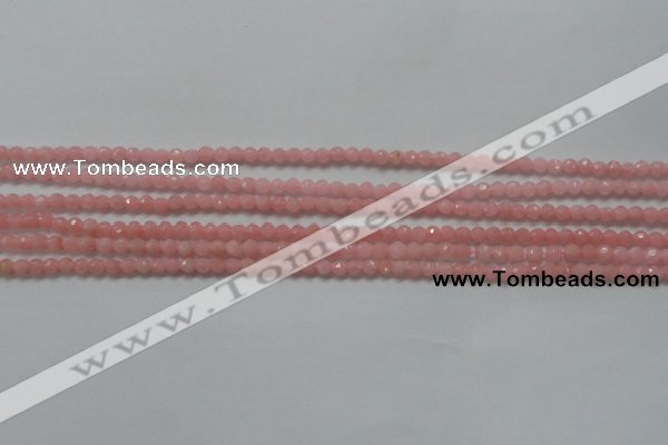 CTG203 15.5 inches 3mm faceted round tiny Chinese pink opal beads