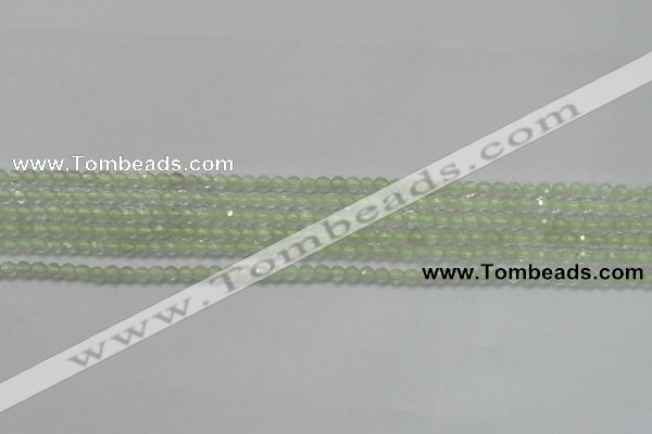 CTG204 15.5 inches 3mm faceted round tiny prehnite gemstone beads