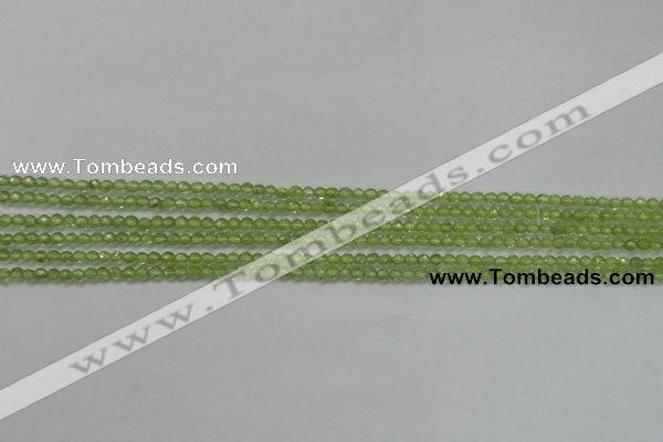 CTG206 15.5 inches 3mm faceted round tiny prehnite gemstone beads