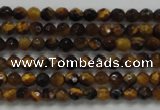 CTG207 15.5 inches 3mm faceted round tiny yellow tiger eye beads