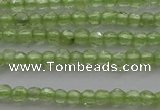 CTG210 15.5 inches 2mm faceted round tiny olive quartz beads