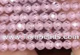 CTG2101 15 inches 2mm faceted round tiny quartz glass beads