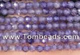 CTG2104 15 inches 2mm faceted round tiny quartz glass beads