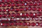 CTG2112 15 inches 2mm faceted round tiny quartz glass beads