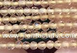 CTG2114 15 inches 2mm faceted round tiny quartz glass beads