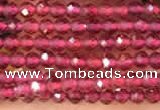 CTG2117 15 inches 2mm faceted round tiny quartz glass beads