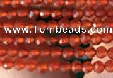 CTG2121 15 inches 2mm,3mm faceted round red agate gemstone beads