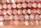 CTG2139 15 inches 2mm,3mm faceted round rhodochrosite gemstone beads