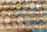 CTG2143 15 inches 2mm,3mm faceted round golden rutilated quartz beads