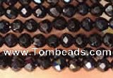 CTG2144 15 inches 2mm,3mm faceted round black spinel beads